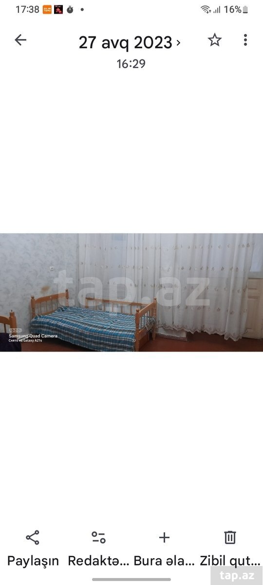 1-otaqlı mənzil kirayə verilir, 28 May m., 18 m²
