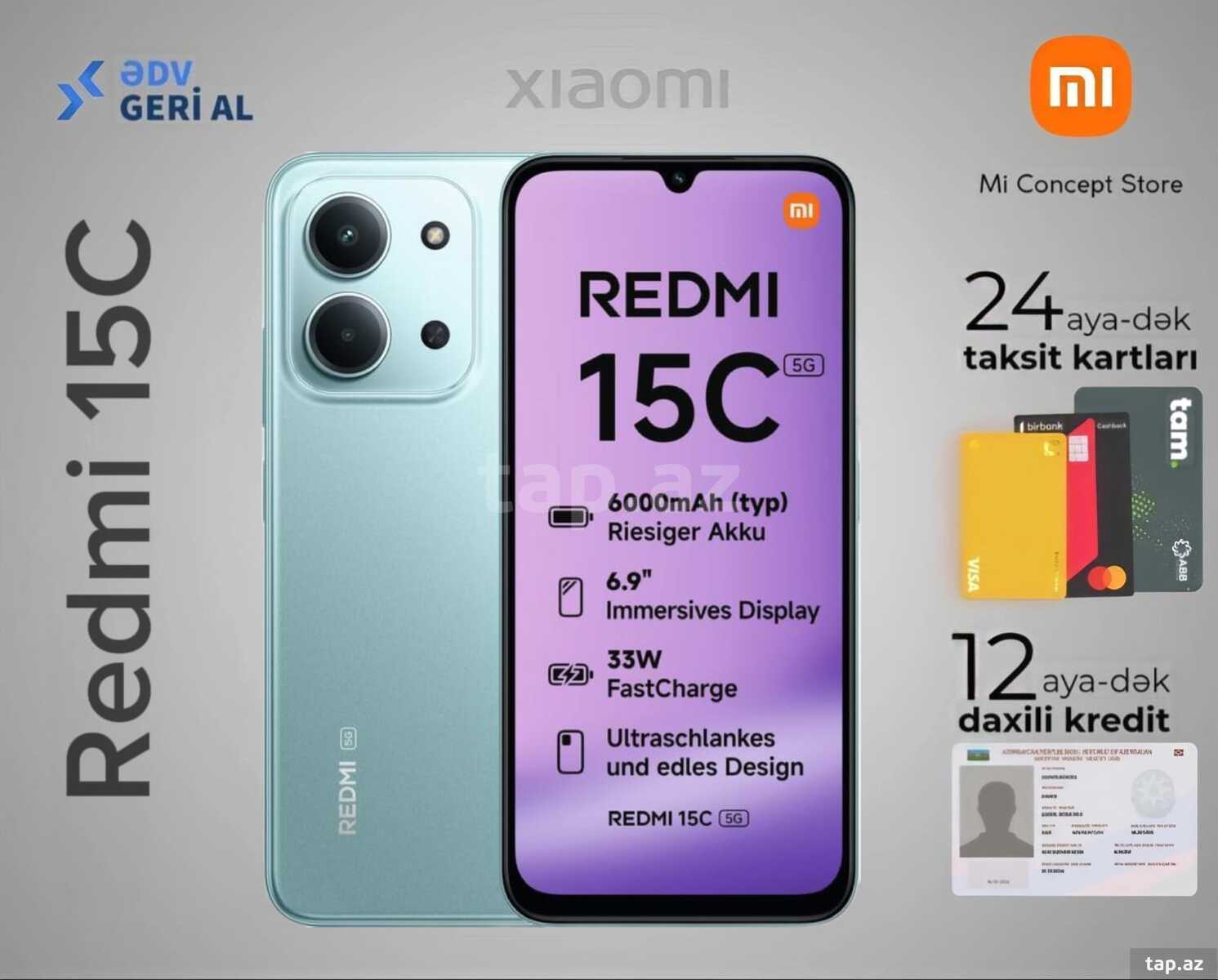 Xiaomi Redmi 15C Mint Green 256GB/8GB