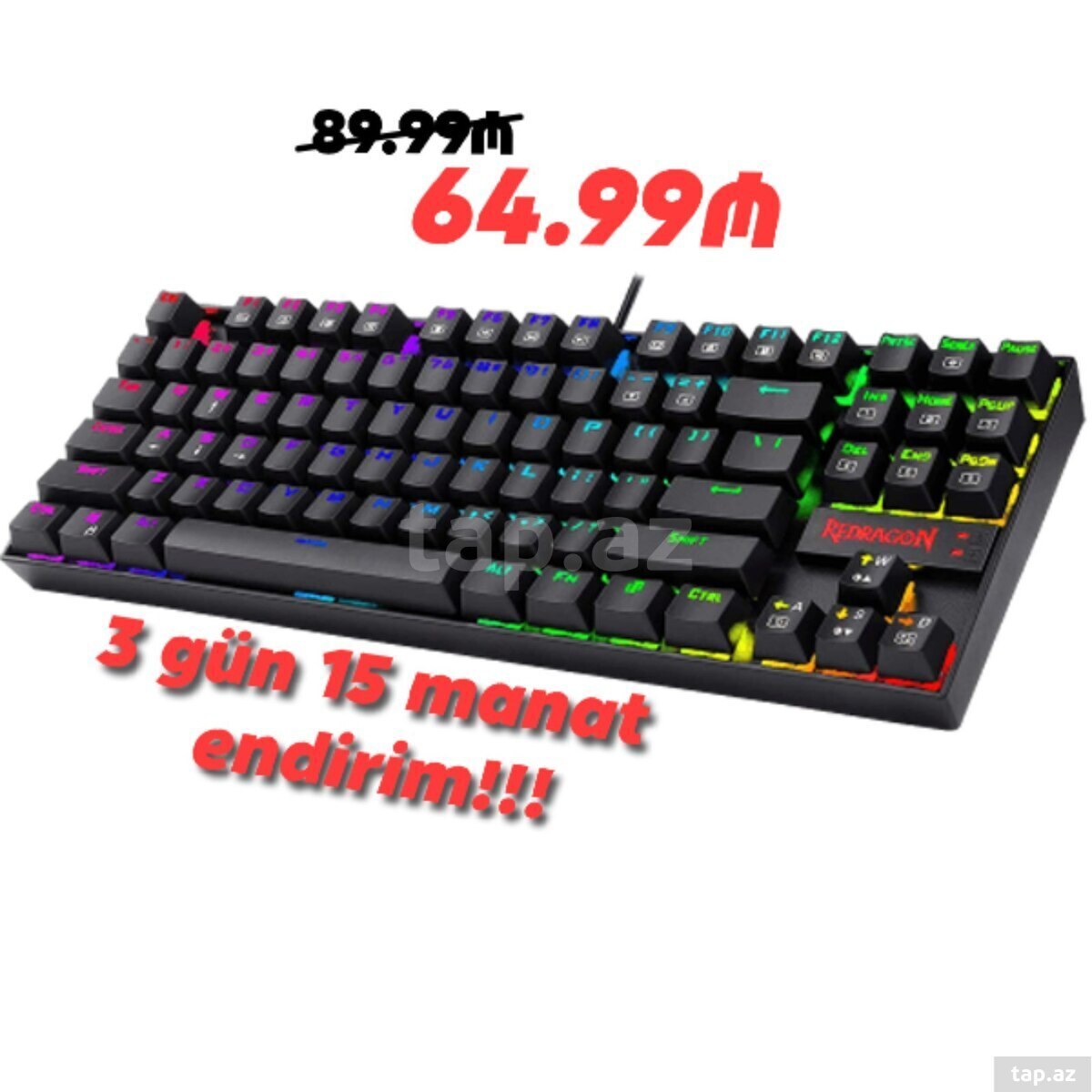 Redragon K552 RGB mexaniki oyun klaviaturası
