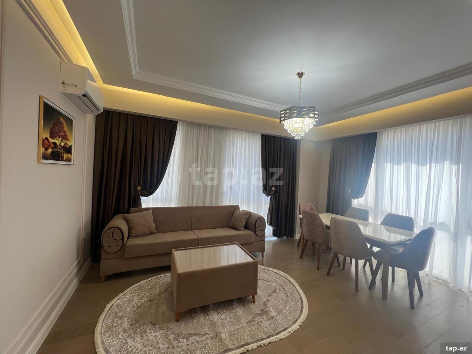 3-otaqlı yeni tikili kirayə verilir, N.Nərimanov m., 85 m²