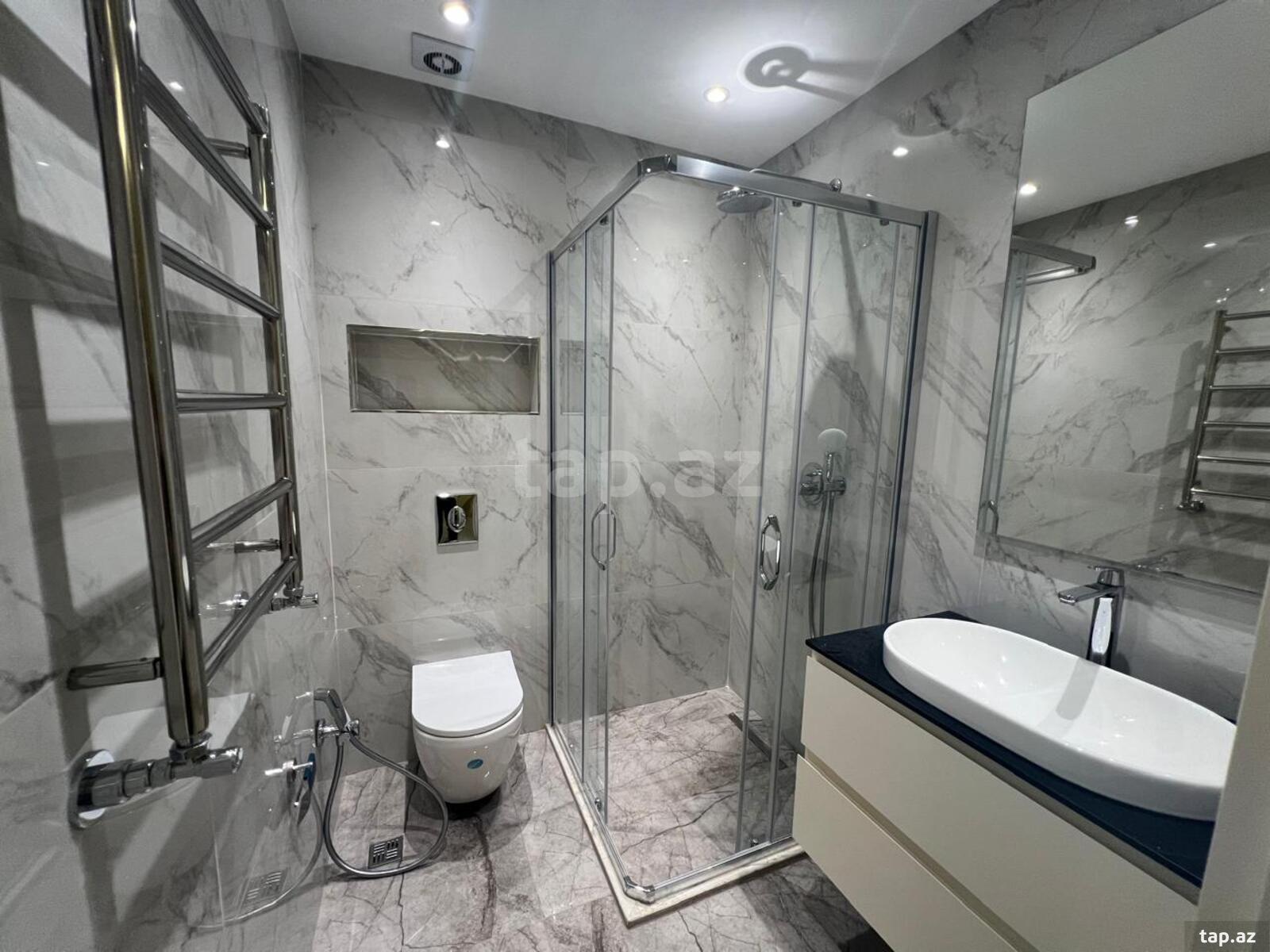 3-otaqlı yeni tikili kirayə verilir, N.Nərimanov m., 85 m²