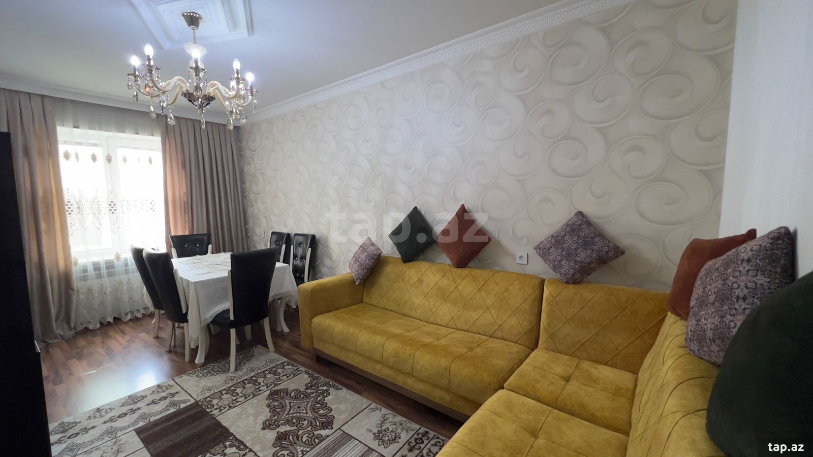 3-otaqlı yeni tikili kirayə verilir, N.Nərimanov m., 96 m²