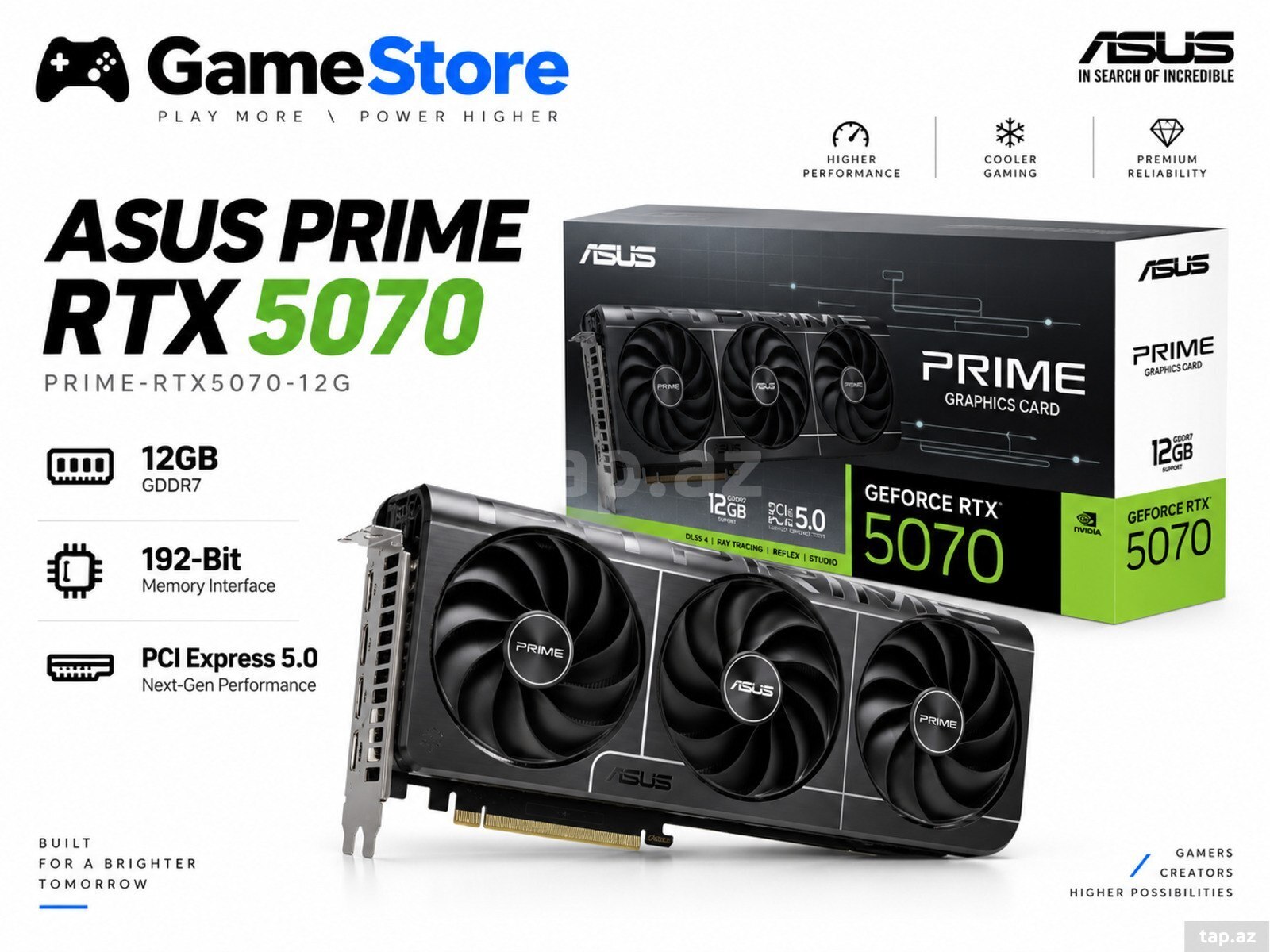 ASUS PRIME GeForce RTX 5070 12GB GDDR7