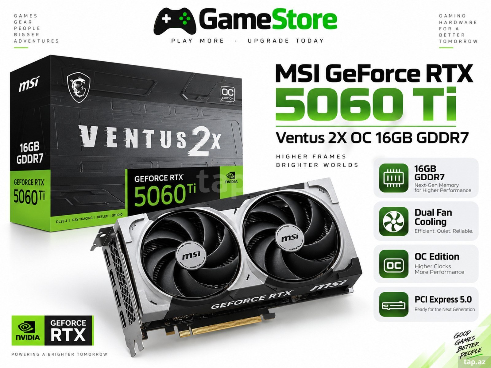 MSI GeForce RTX 5060 Ti Ventus 2X OC 16GB GDDR7