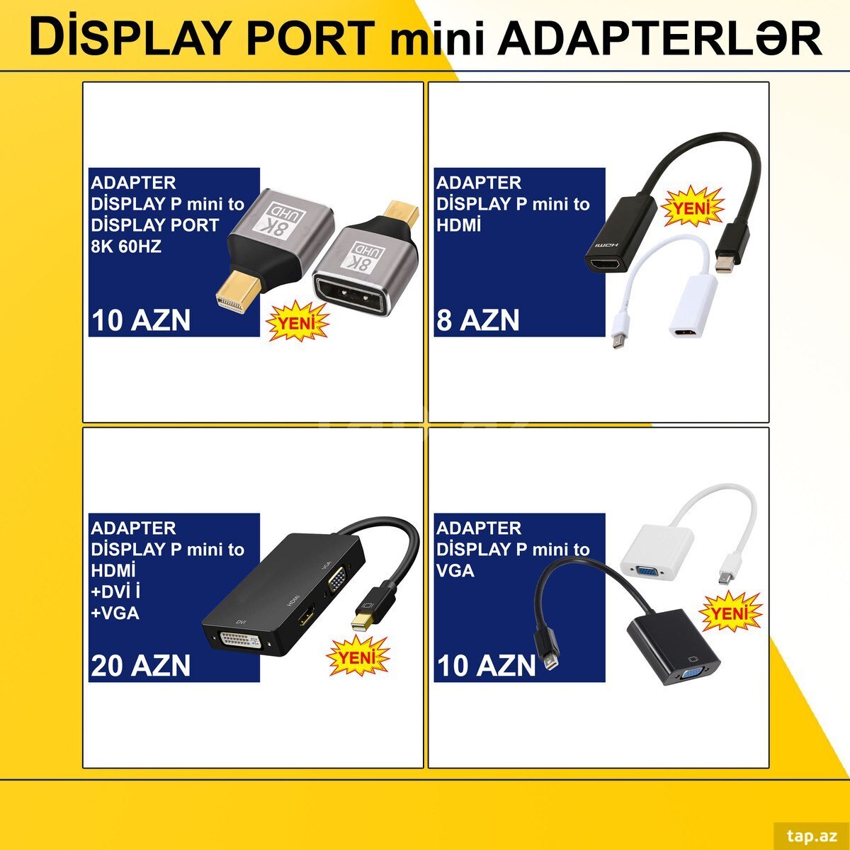 DisplayPort mini Adapterlər/Konverterlər (Çeviricilər)