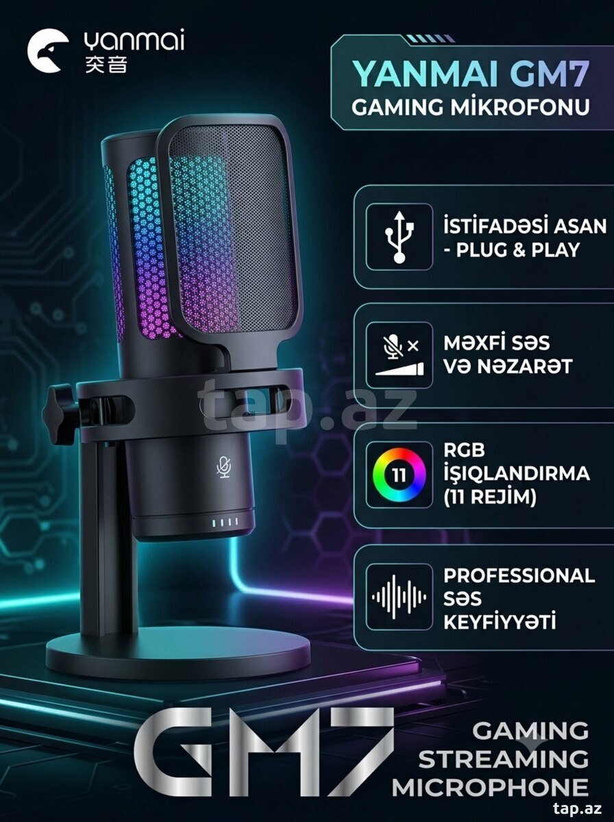 Mikrofon Yanmai GM7 RGB