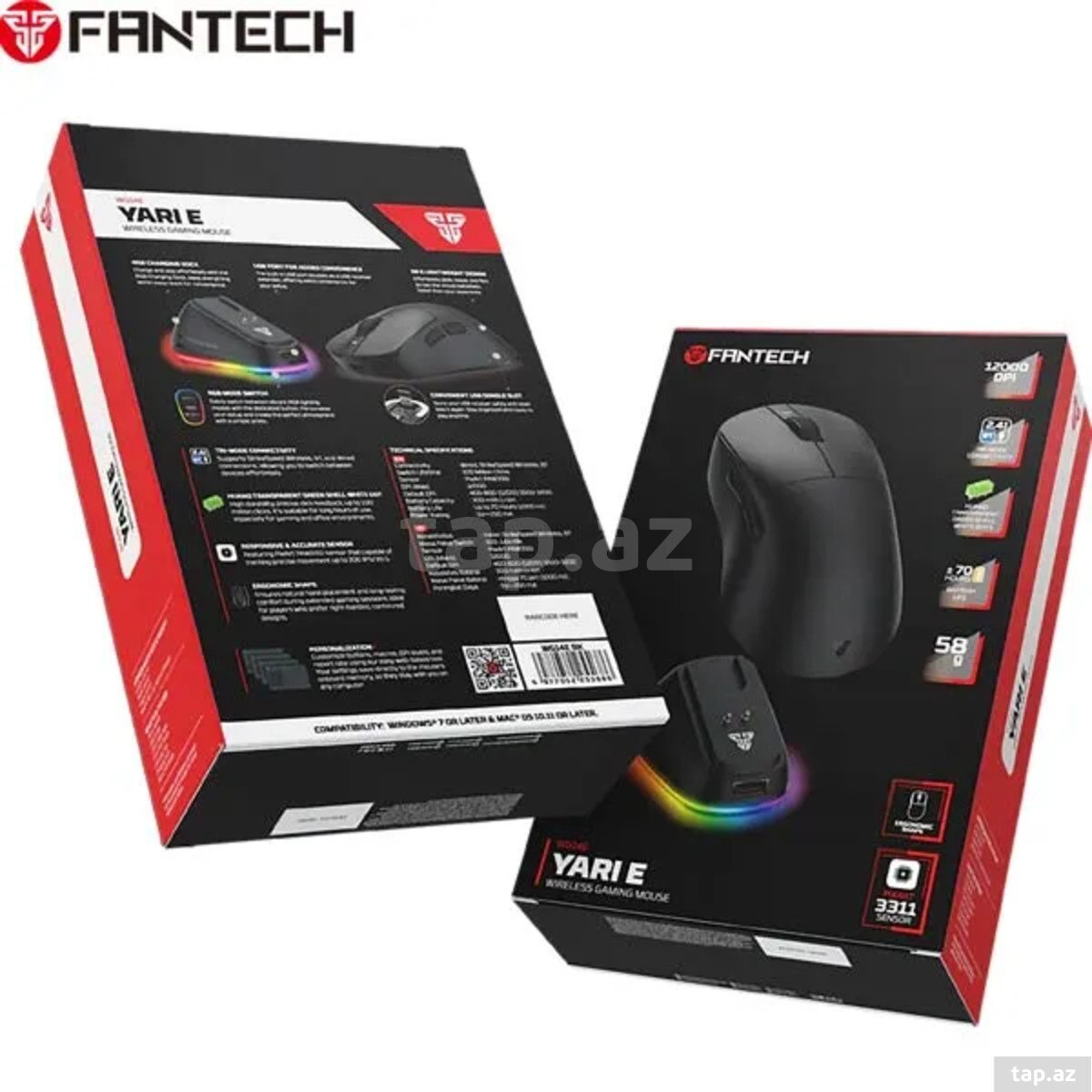 Fantech YARI E WG14E Ergonomic Wireless Gaming Mouse