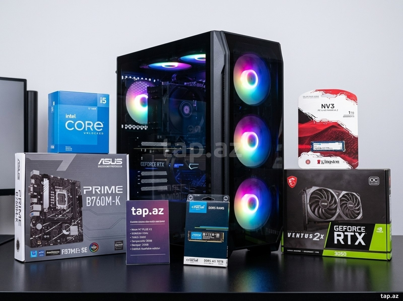 Gaming PC i5-12400F | RTX 3050 8GB | 16GB DDR5 | 1TB NVMe