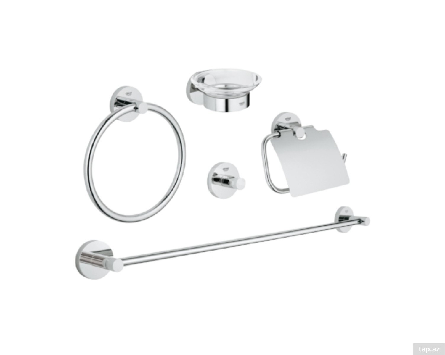 GROHE Essentials 40344001 – Vanna otağı aksesuar dəsti 5-i 1-də — 1