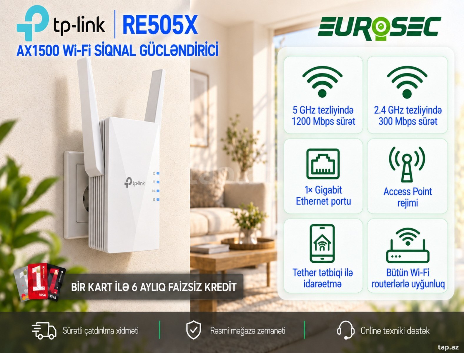 Router TP-Link EXTENDER "RE505X-EU"