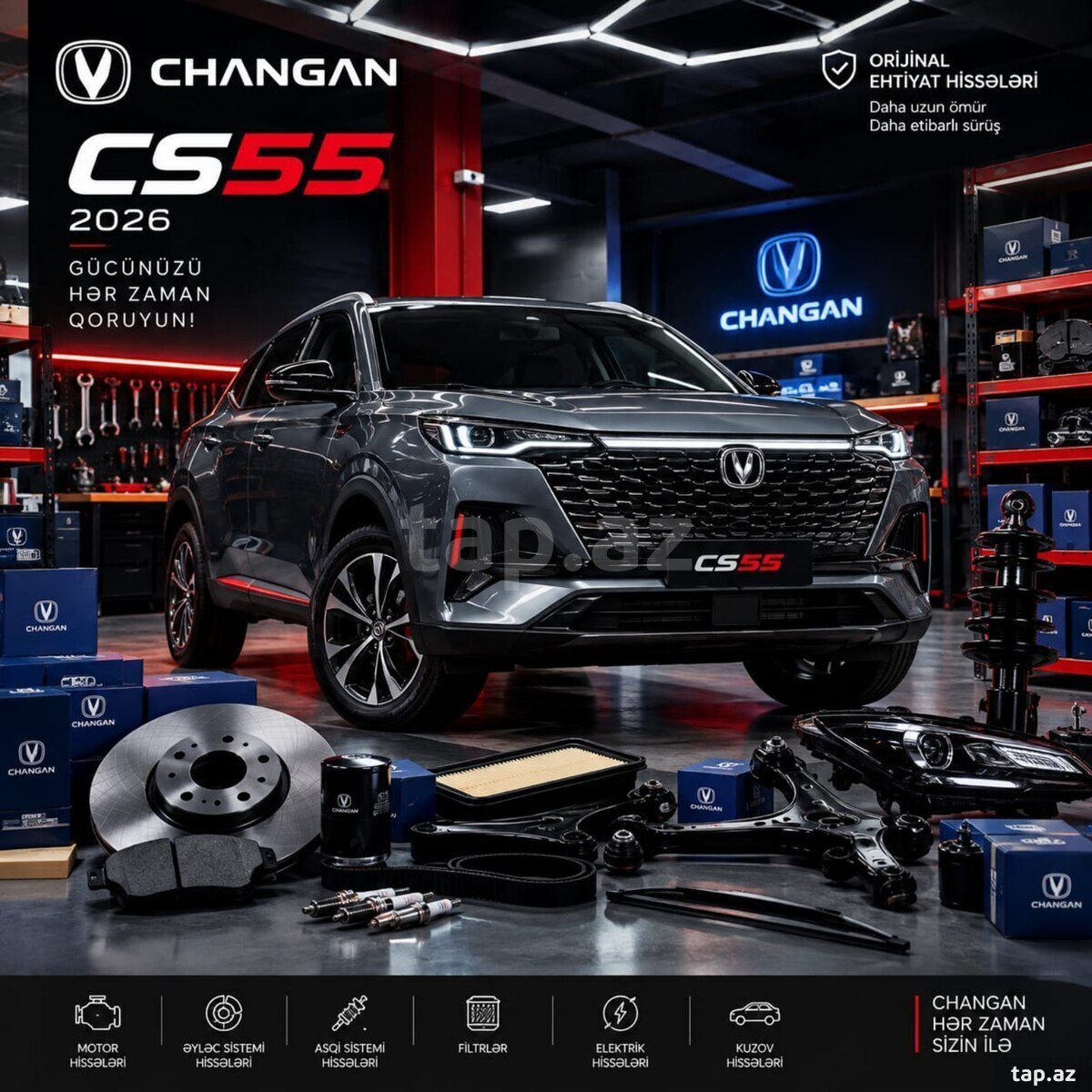 Changan CS55 IV 2026 ehtiyat hissələri