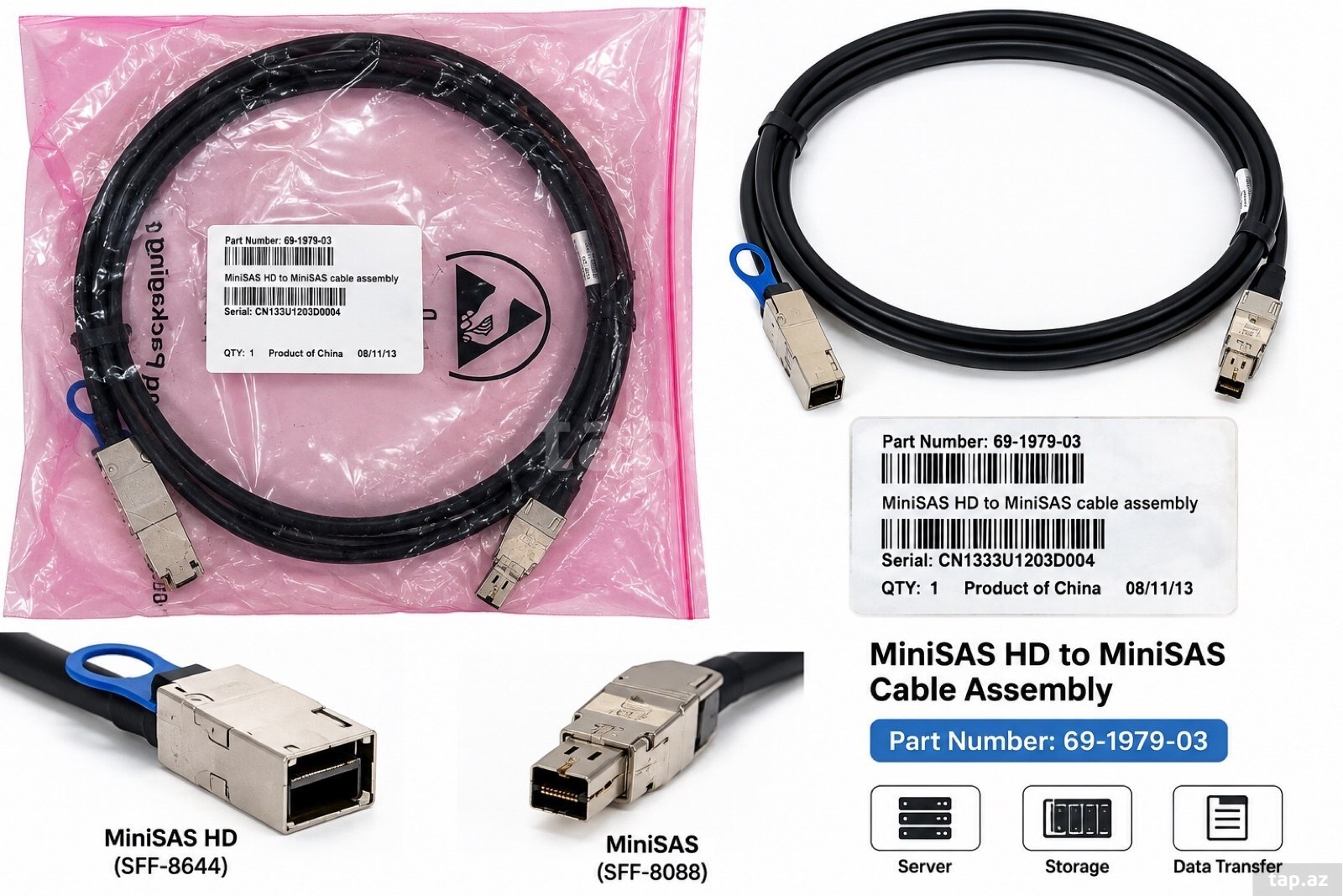 MiniSAS HD to MiniSAS cable