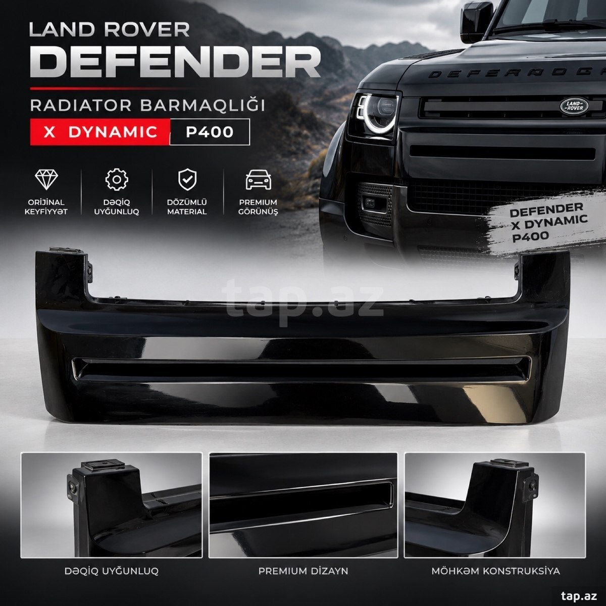 Land Defender radiator barmaqlığı