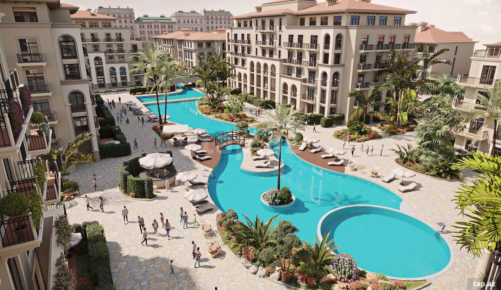 2 otaqlı mənzil kirayə verilir, Sea Breeze, Bakı