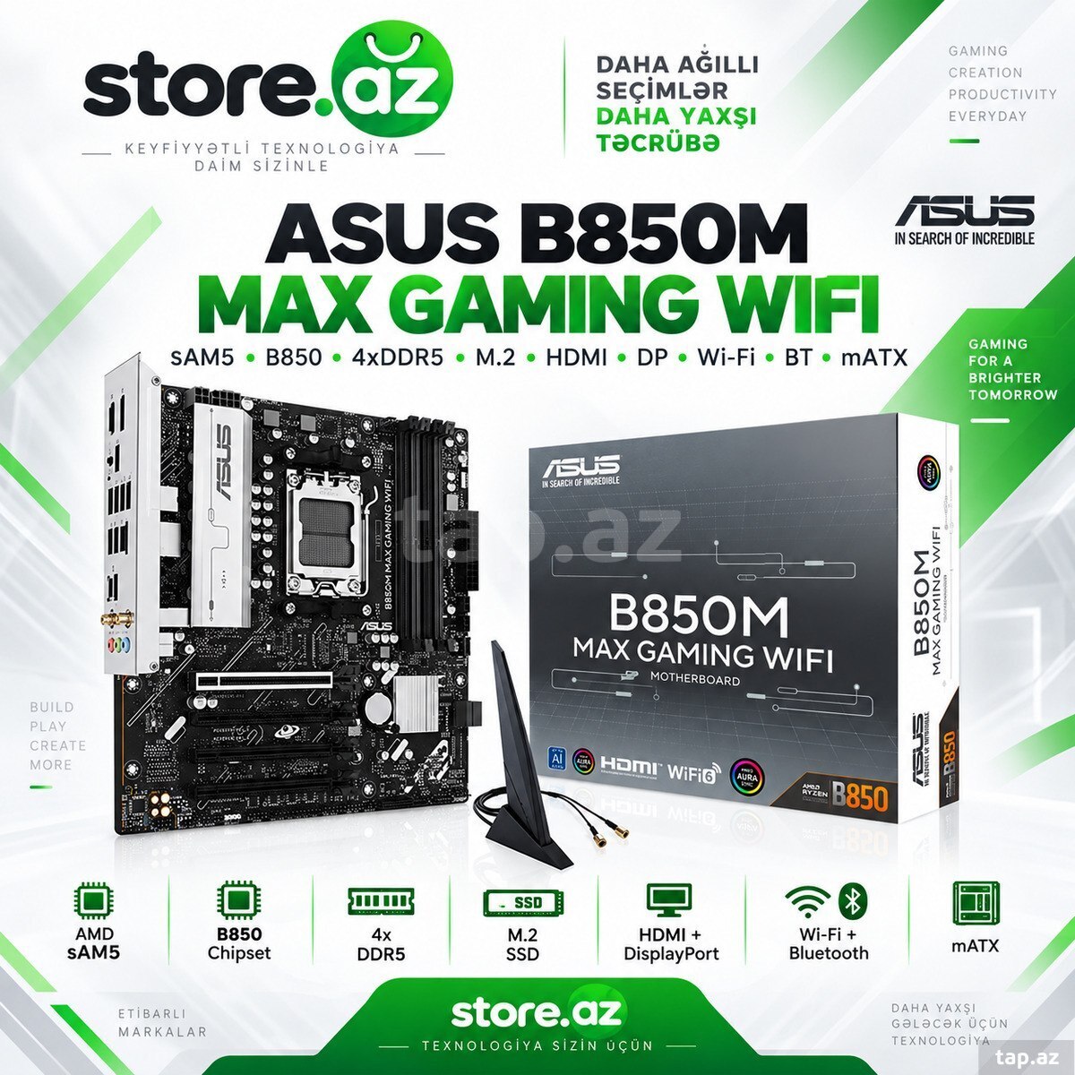ASUS B850M MAX GAMING WIFI Motherboard