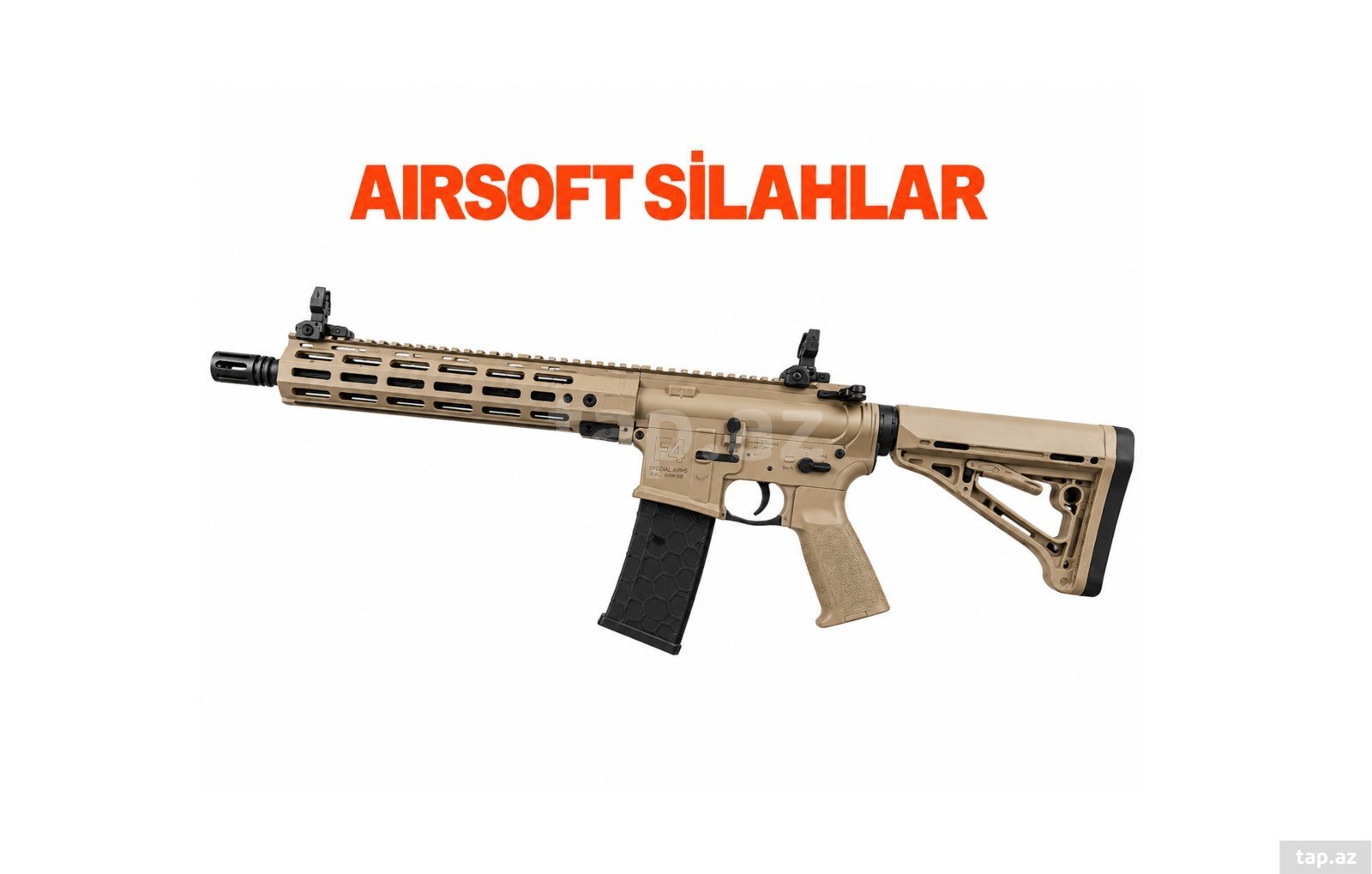 F4 Long (SAND) DƏMİR VERSİYA gel blaster orbiz güllə atan — 1