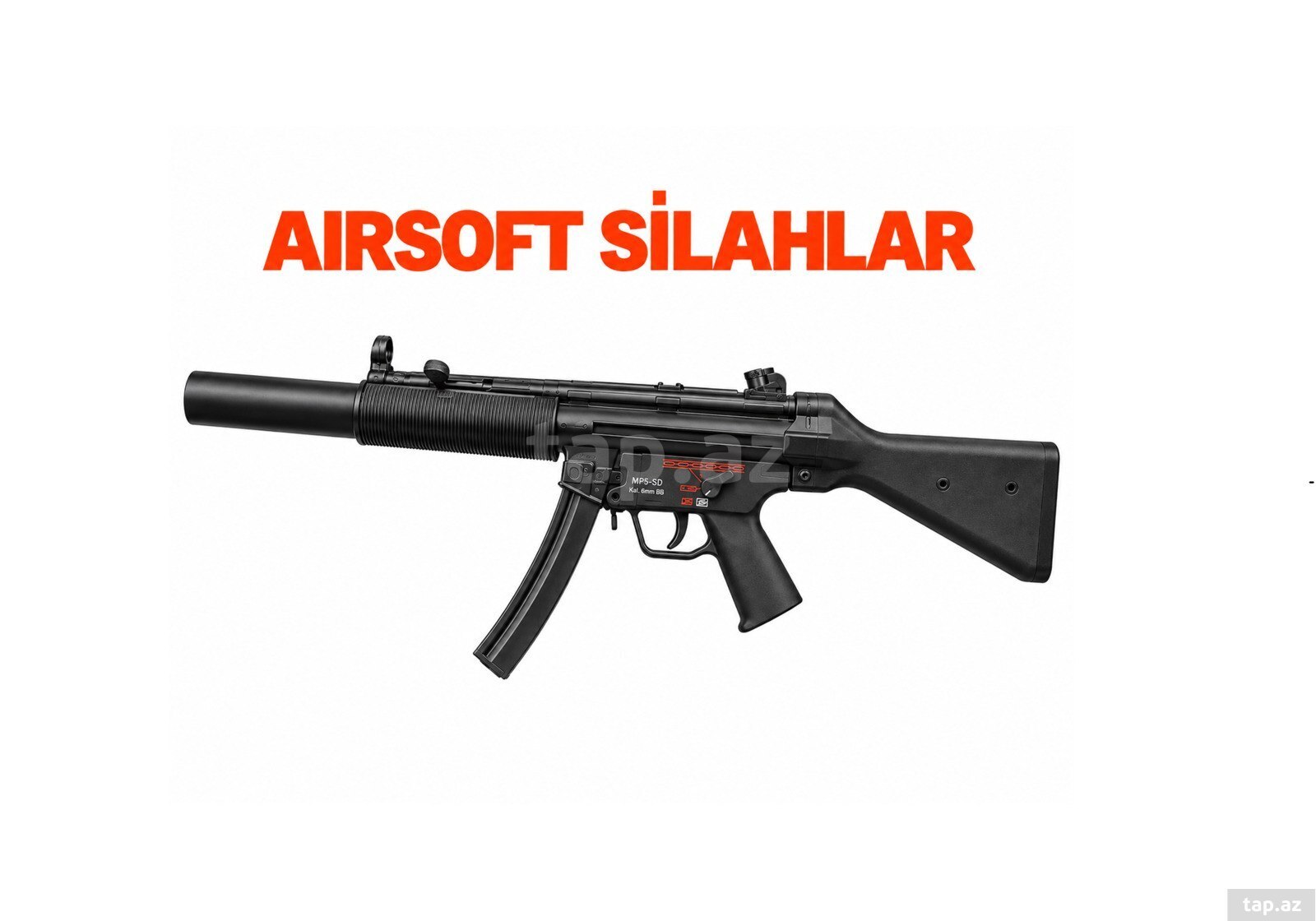 MP5 DƏMİR VERSİYA (SUSDURUCU İLƏ) gel blaster orbiz güllə atan — 1