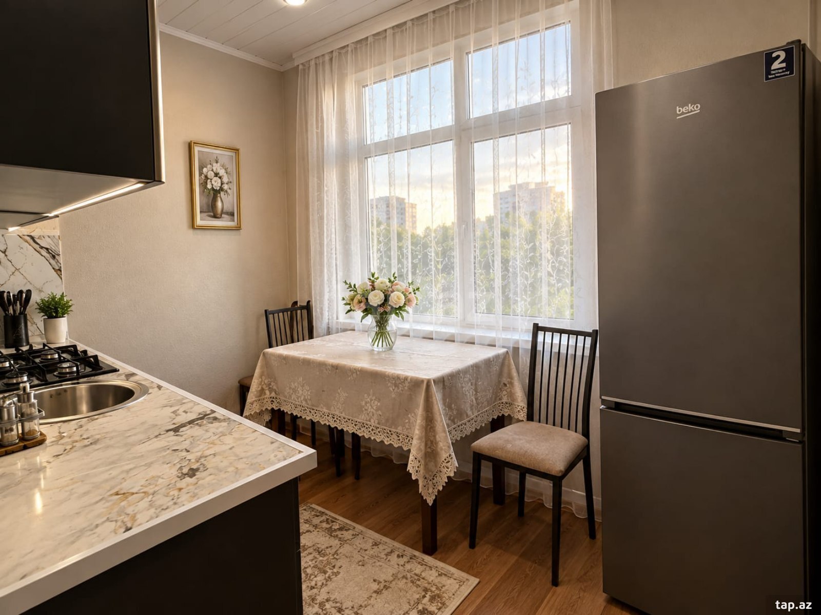 3-otaqlı mənzil kirayə verilir, Nəsimi r., 52 m²