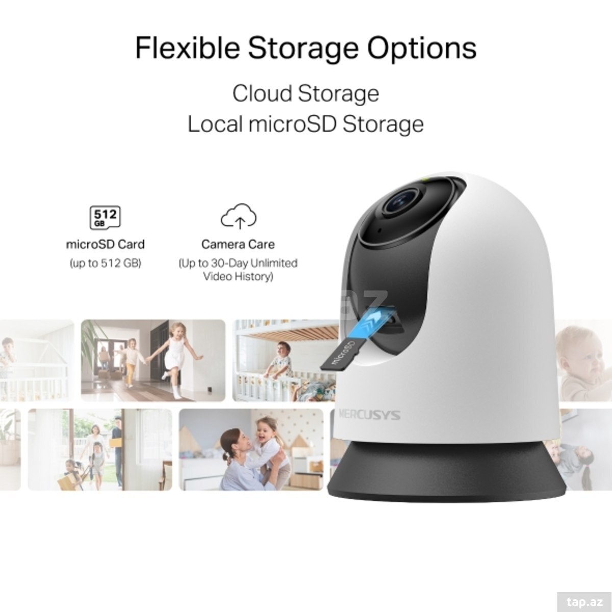 Mercusys MC210 EU – 2K 3MP Pan/Tilt Wi-Fi Kamera
