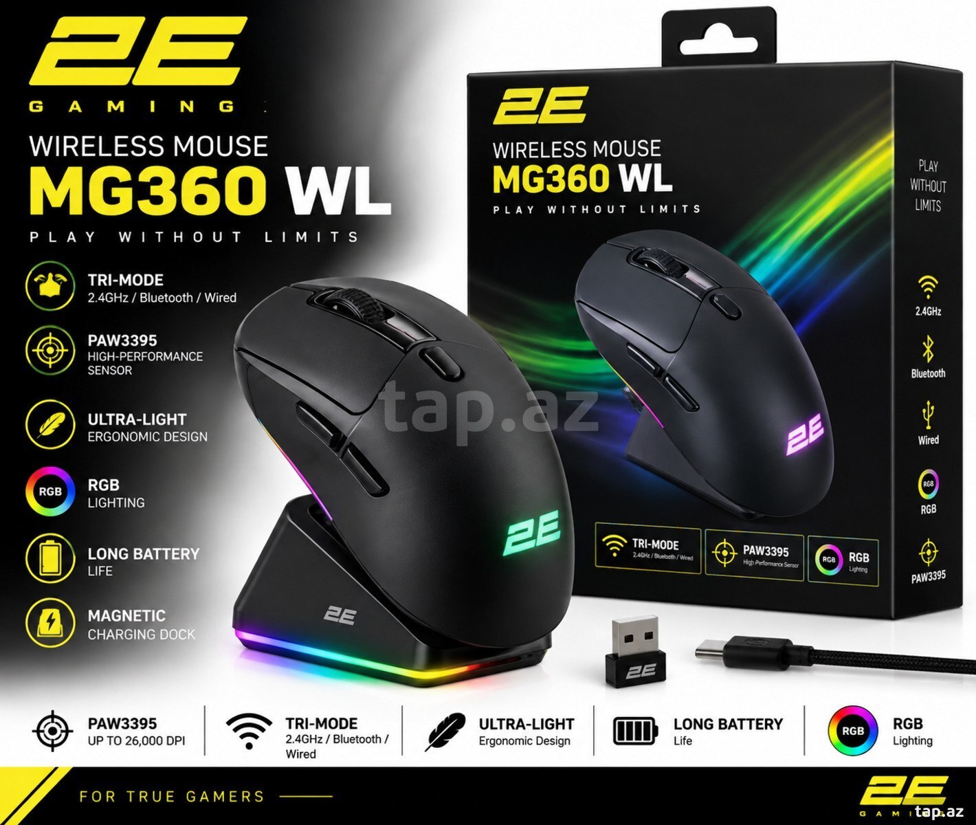 Kompüter siçanı "2E GAMING MG360 WL"