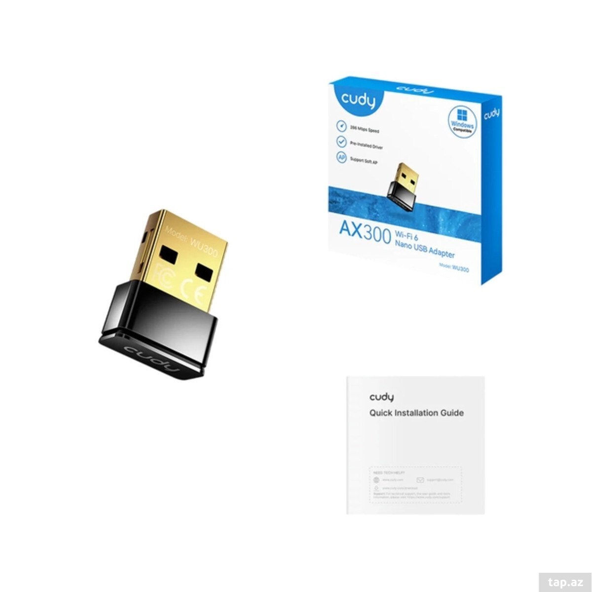 Wifi CUDY WU300 AX300 Wi-Fi6 Nano USB adapter