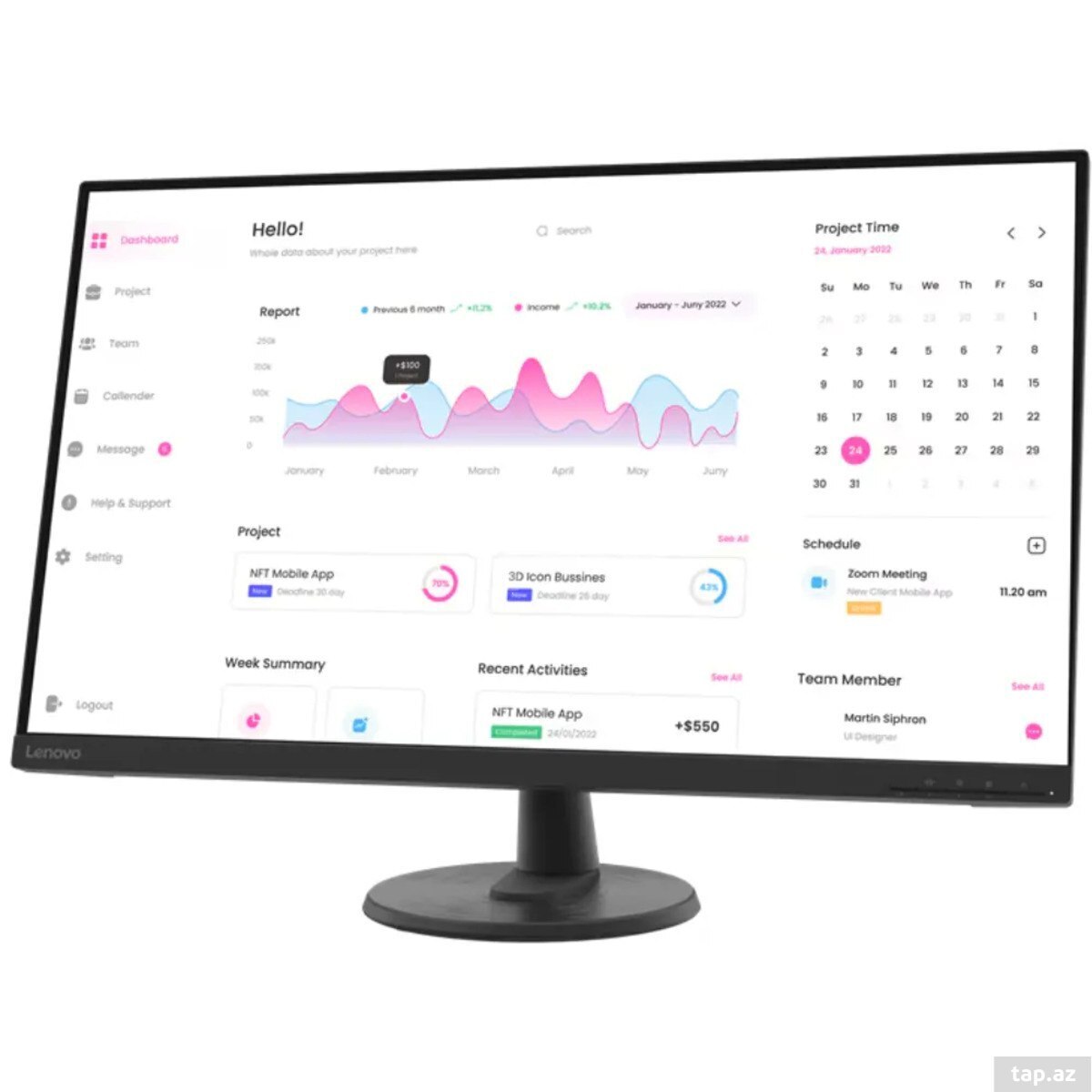 Monitor Lenovo D32-40 (66FCGAC2EU)