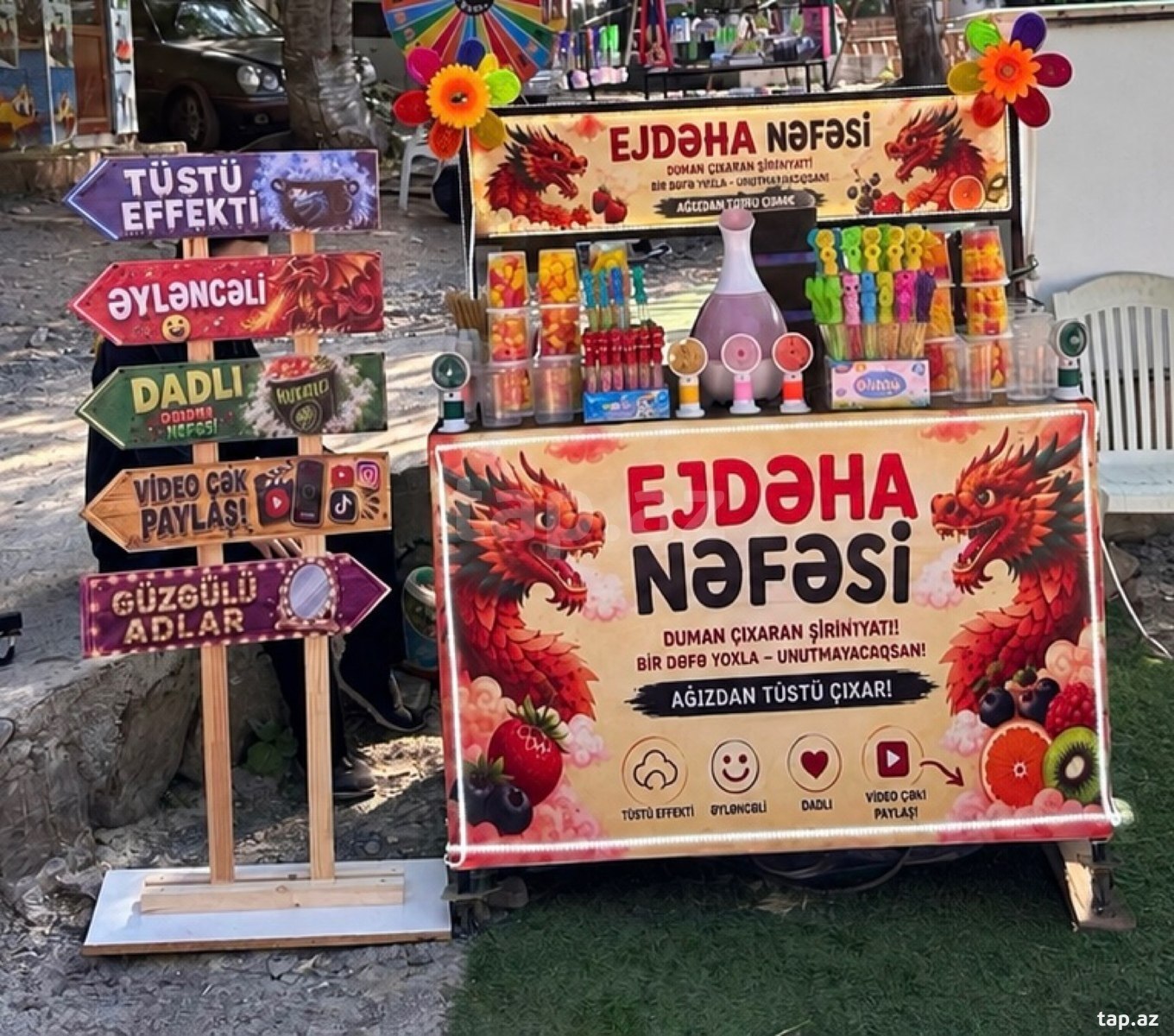 Əjdaha nəfəsi balonu və vitrini