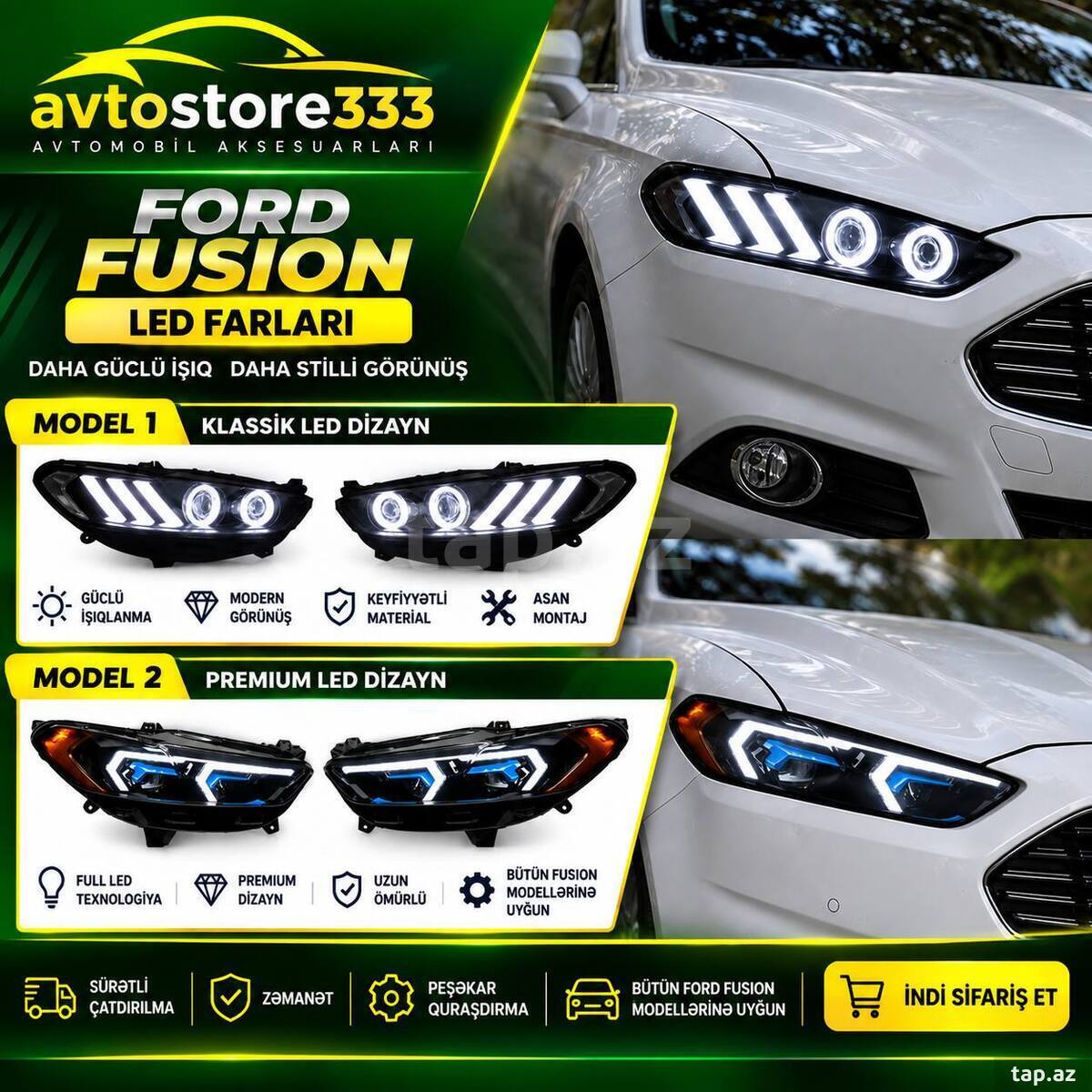 Ford Fusion LED faraları