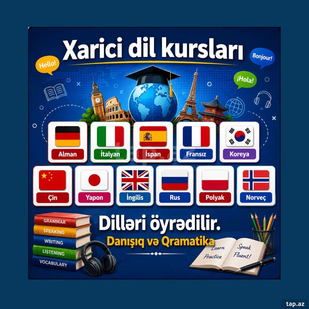Bütün xarici dil kursları