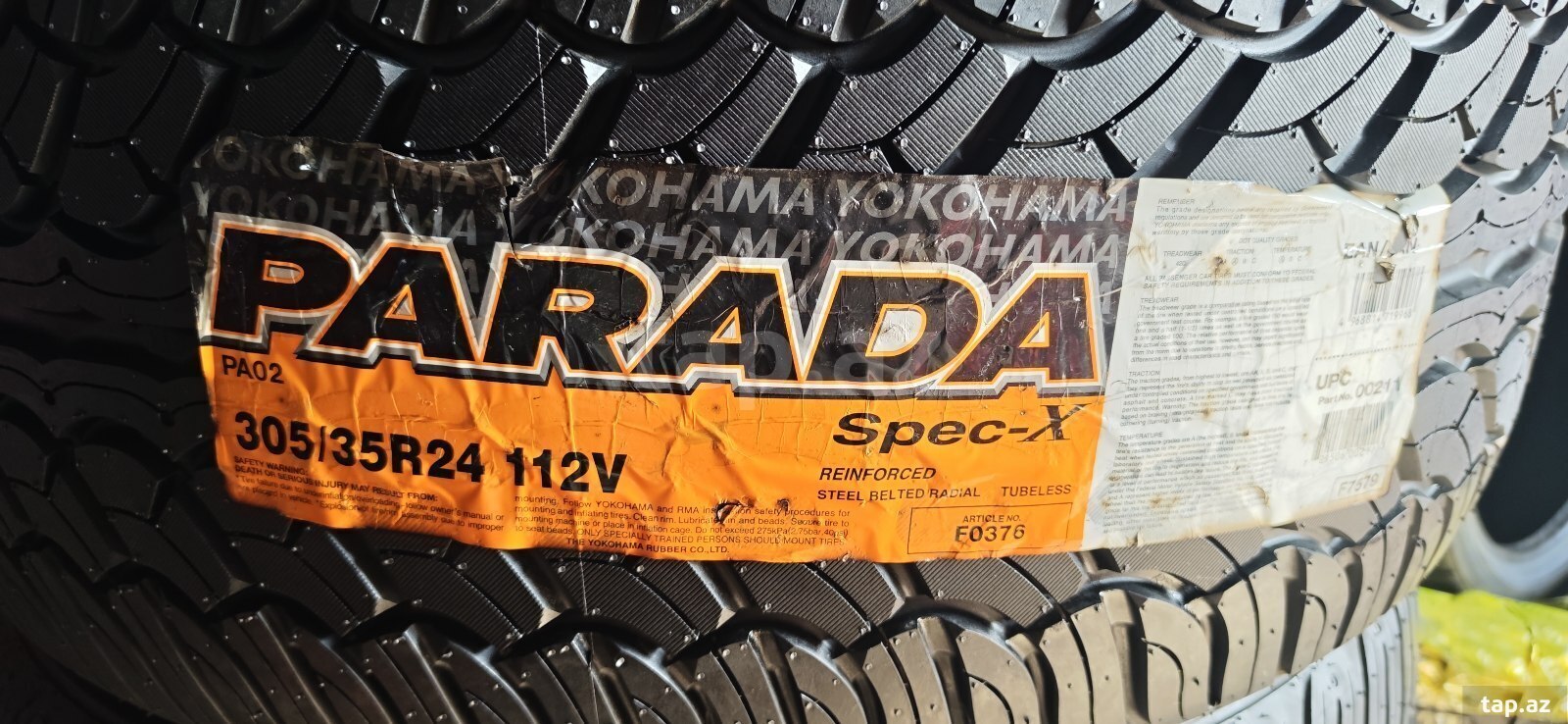 YOKOHAMA şinləri 305/35 R24