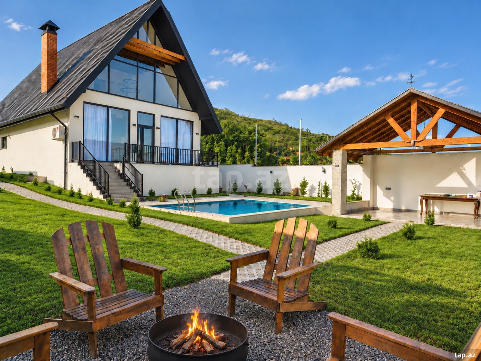 4 otaqlı villa kirayə verilir, Quba