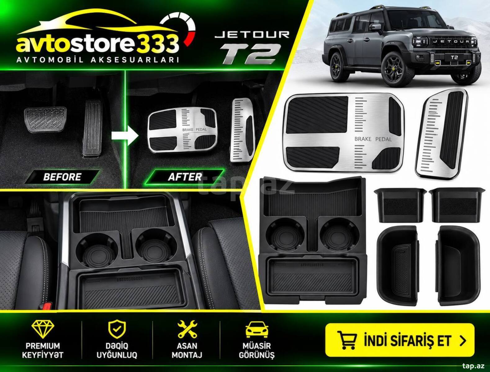 Jetour T2 salon orqanayzerləri