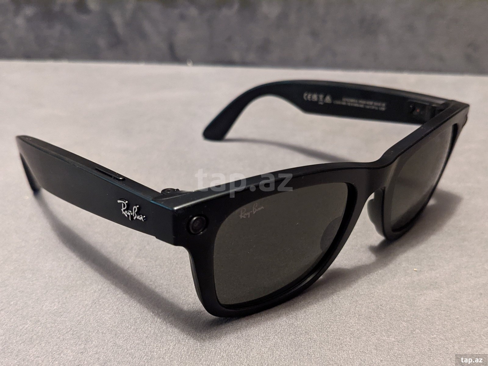 Smart eynək Rayban meta gen1 matte black graph black polar