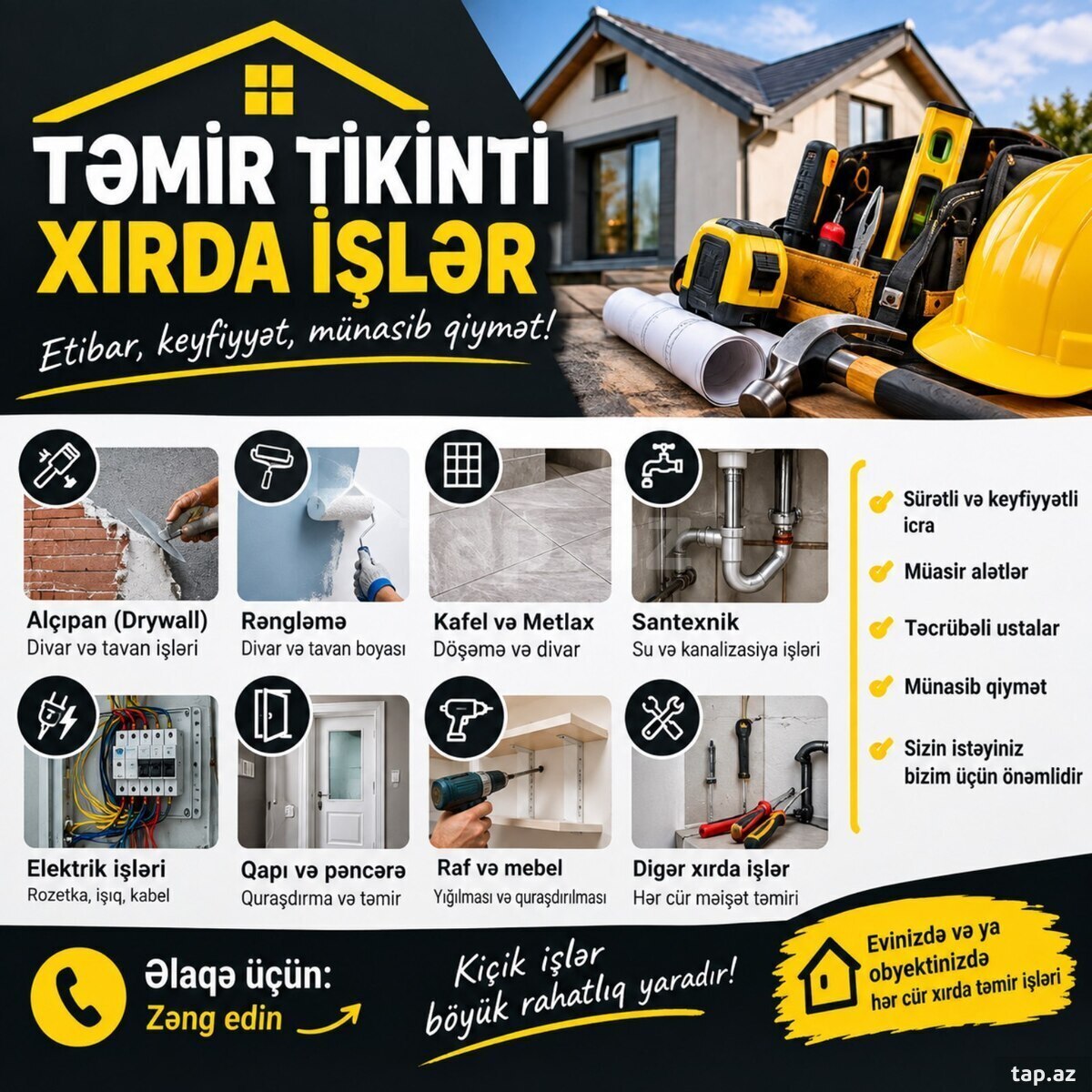 Təmir tikinti işləri