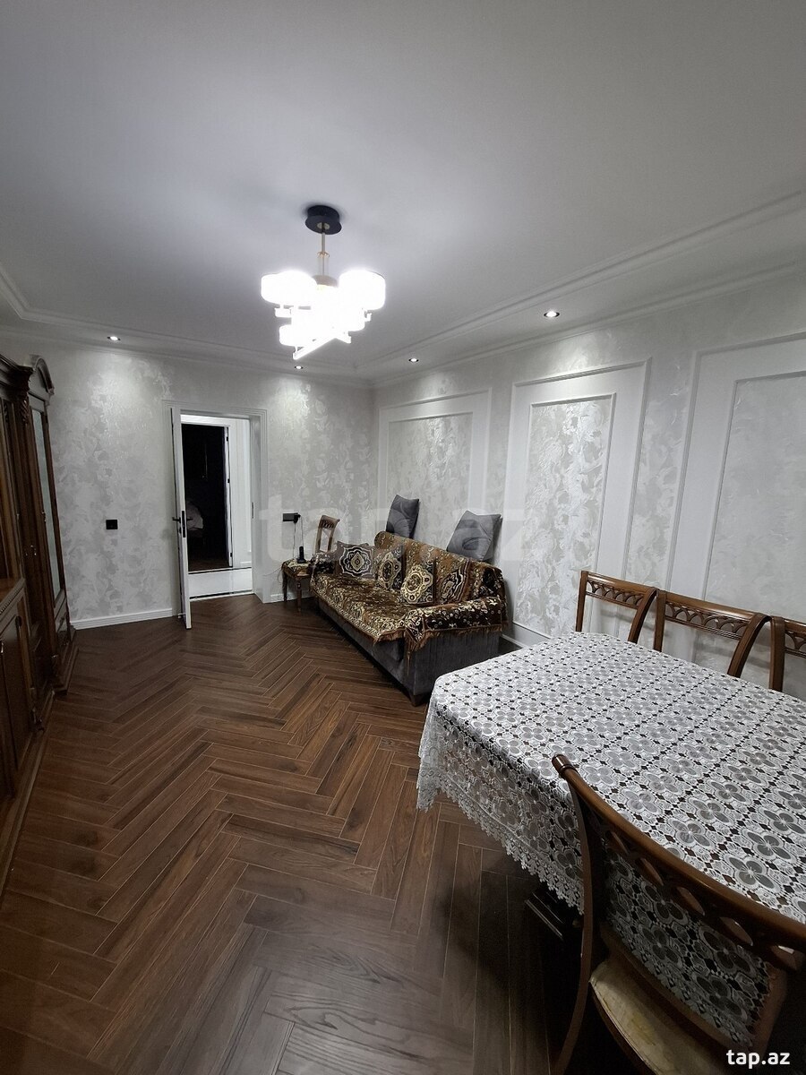 3-otaqlı mənzil, Qara Qarayev m., 90 m²