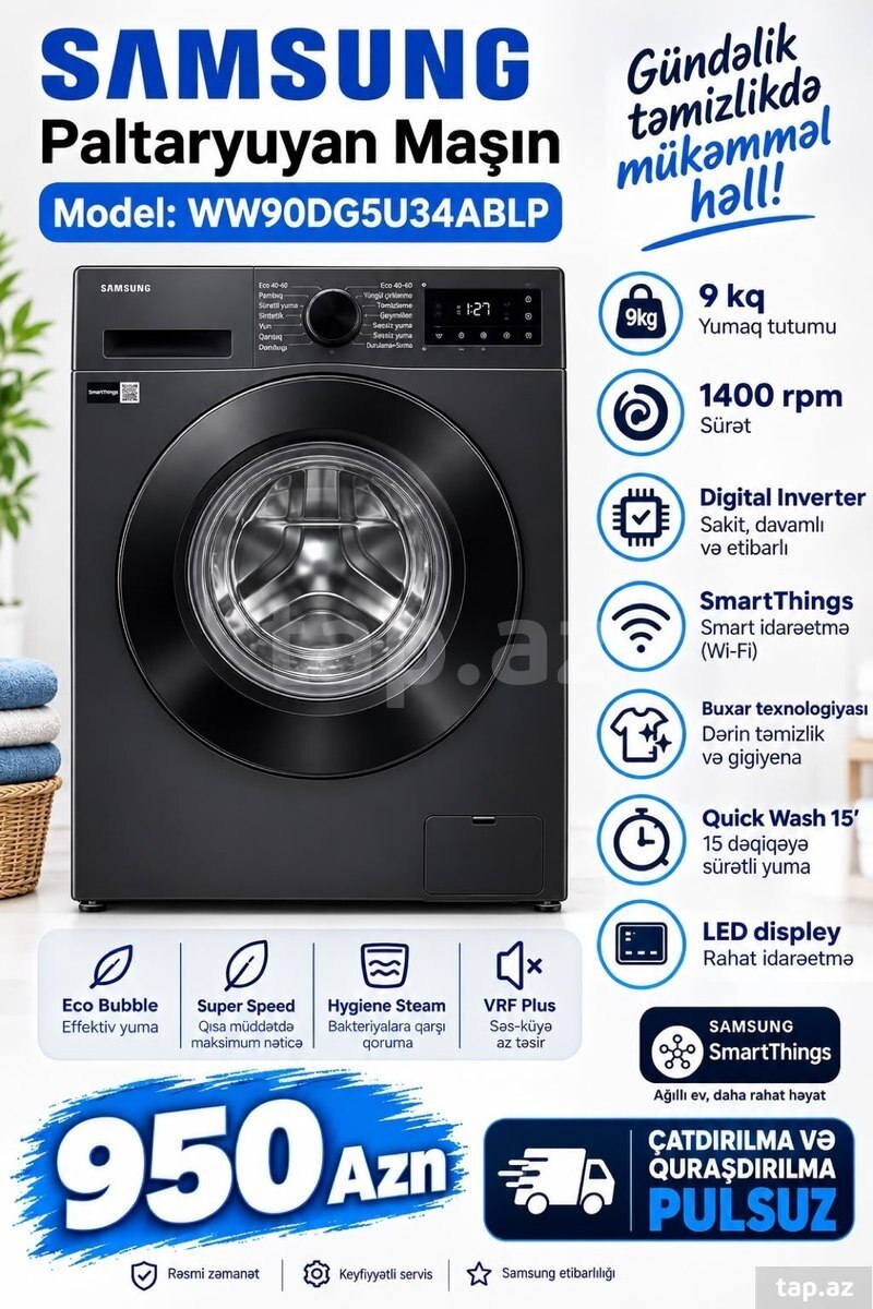 Paltaryuyan Samsung WW90DG5U34ABLP 9 kg