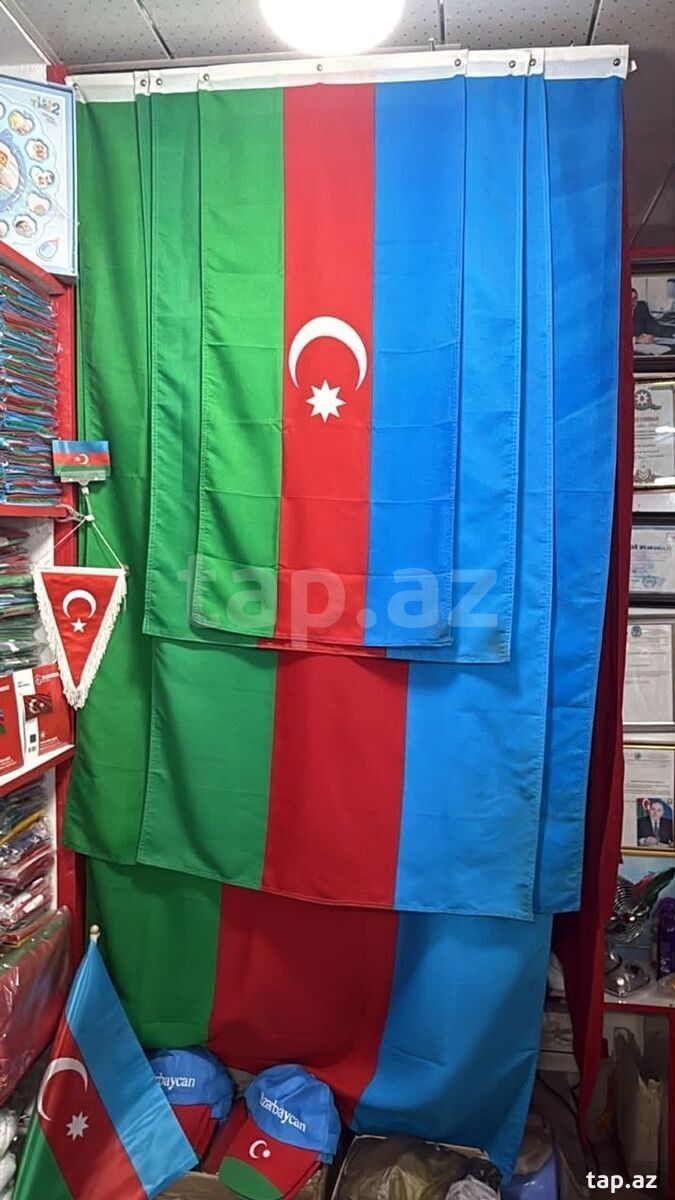 Azərbaycan bayrağı  (Türkiyə istehsalı 1mx1.50)