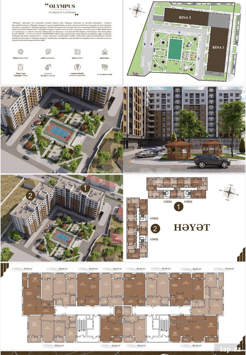 3-room apartment for sale, Sumgait
