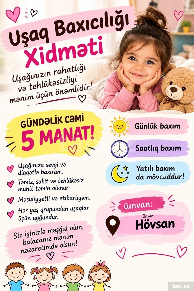 Dayə-tərbiyəçi işi axtarıram