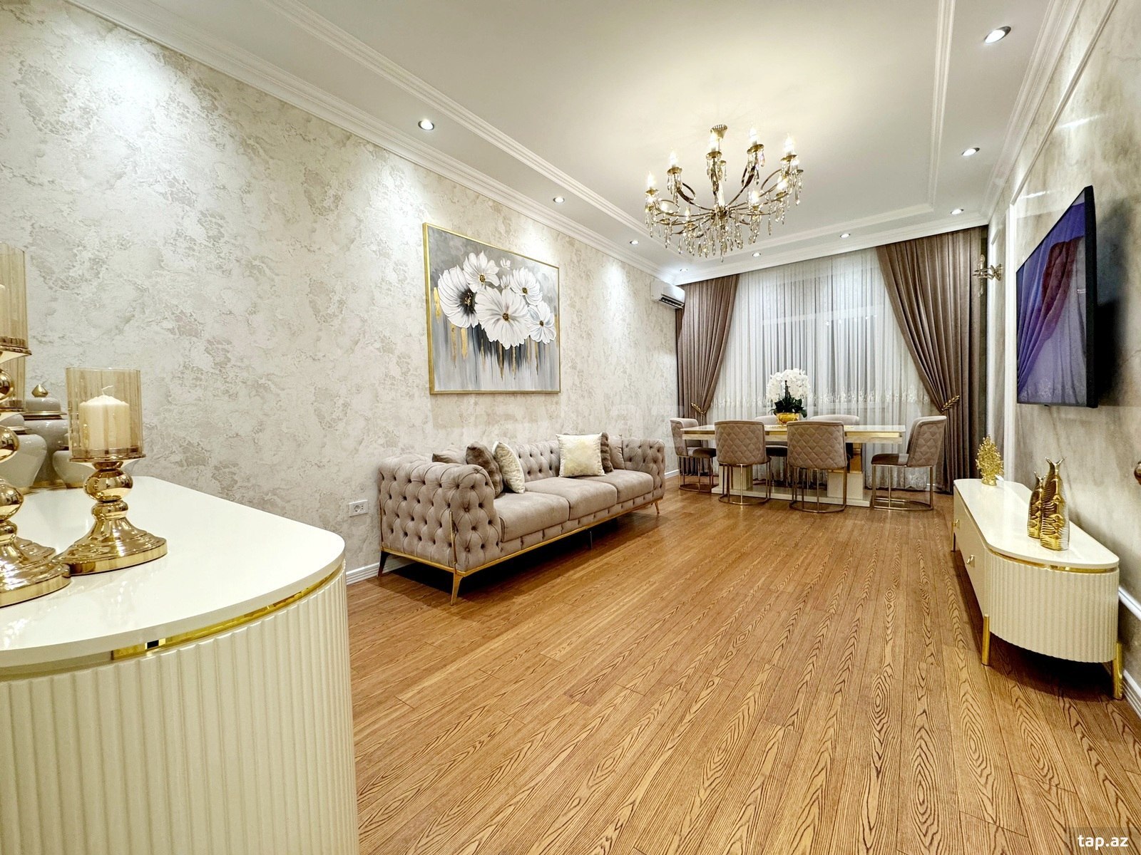 4-otaqlı yeni tikili, Tbilisi pr., 125 m²