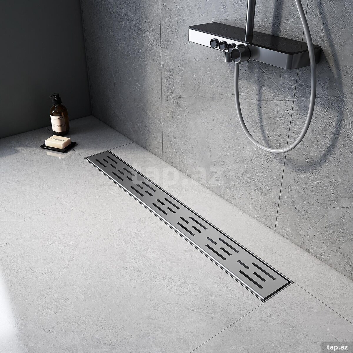 Paslanmaz linear ( duş kanalı) və döşemə trapı