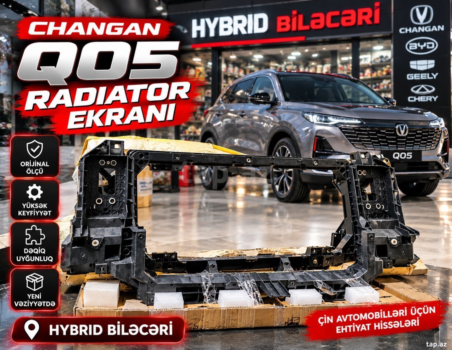 Changan Q05 radiator ekranı