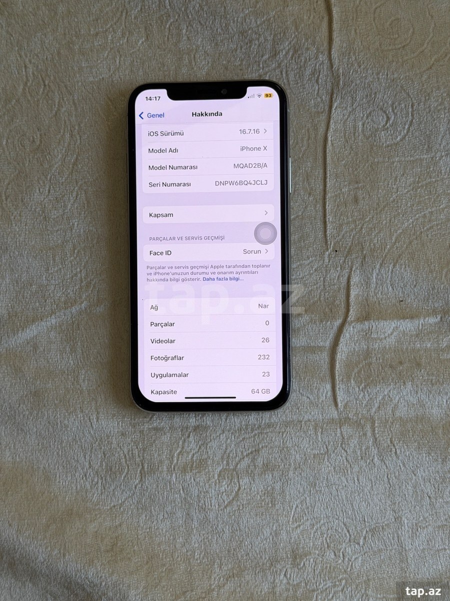 Apple iPhone X Silver 64GB/3GB