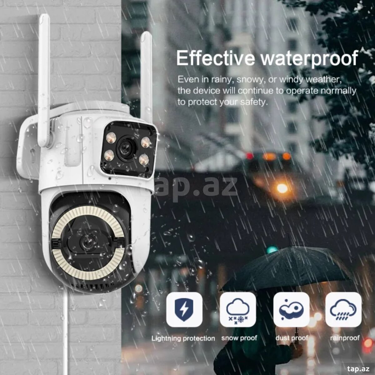 2 kamera günəş paneli 4G AI kamera 8mp/4k