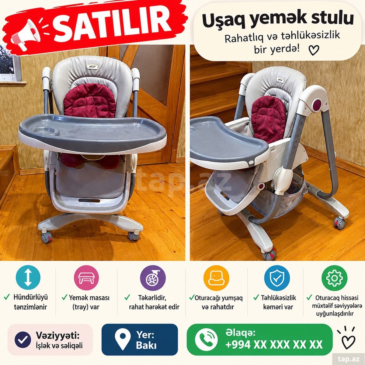 Qidalanma üçün uşaq oturacağı