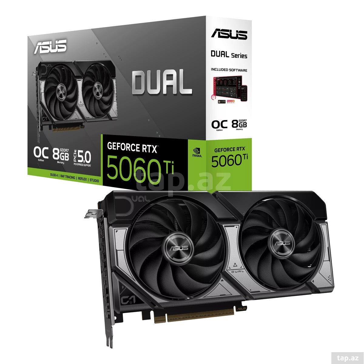Videokart ASUS Dual GeForce RTX 5060 Ti 8GB GDDR7 OC Edition