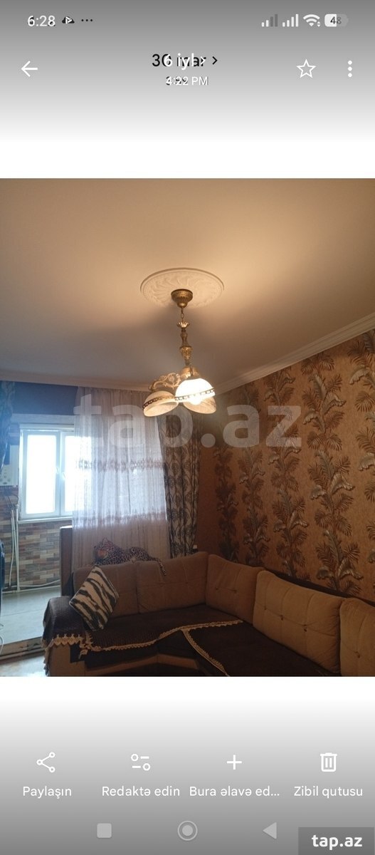 3-otaqlı mənzil kirayə verilir, 8-ci mkr., 48 m²