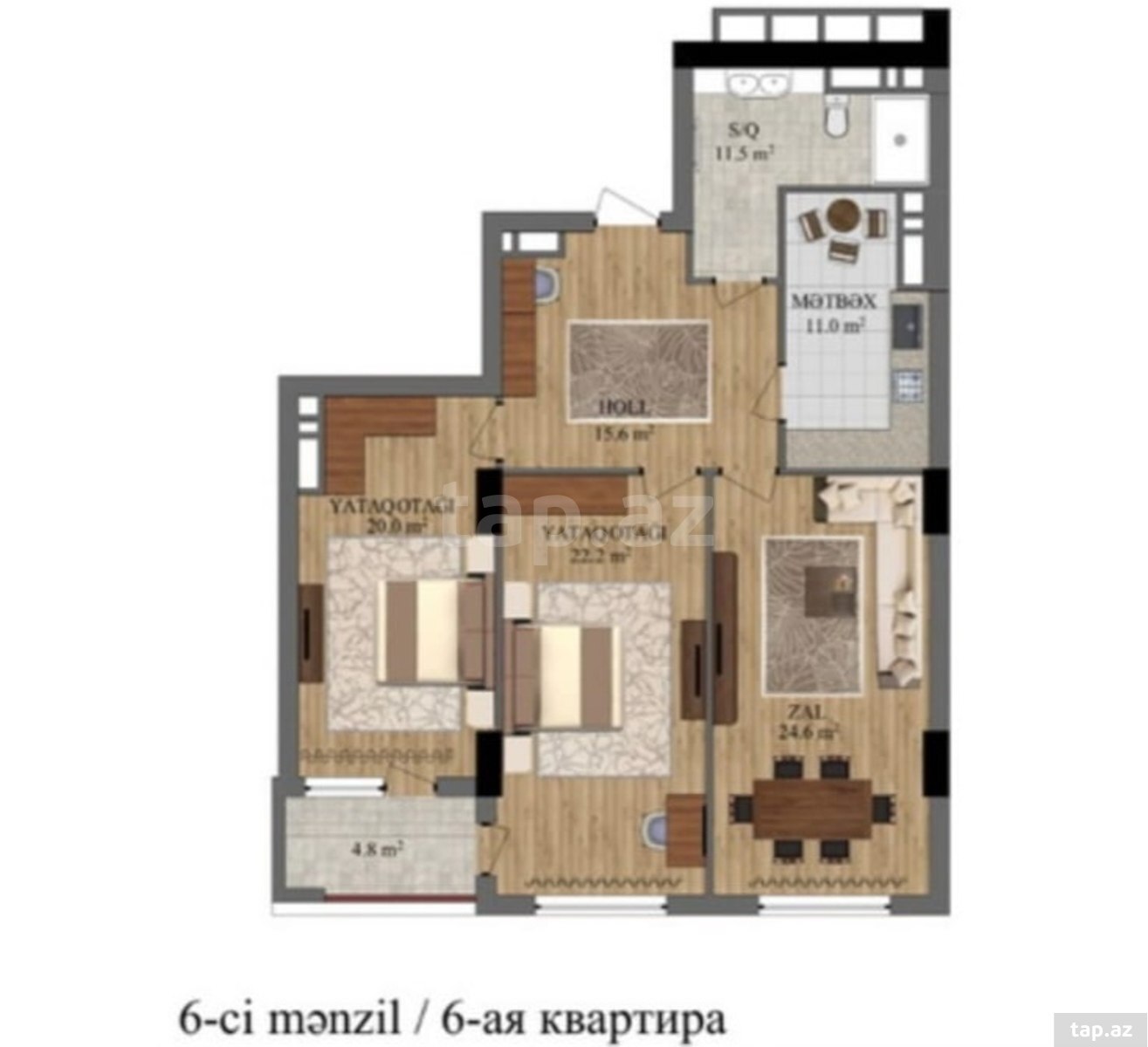 3-комн. квартира на продажу, Баку