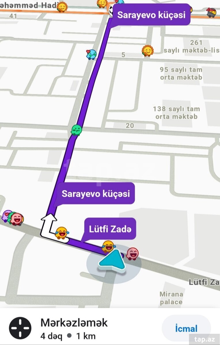 2-otaqlı yeni tikili, Əhmədli m., 63 m²