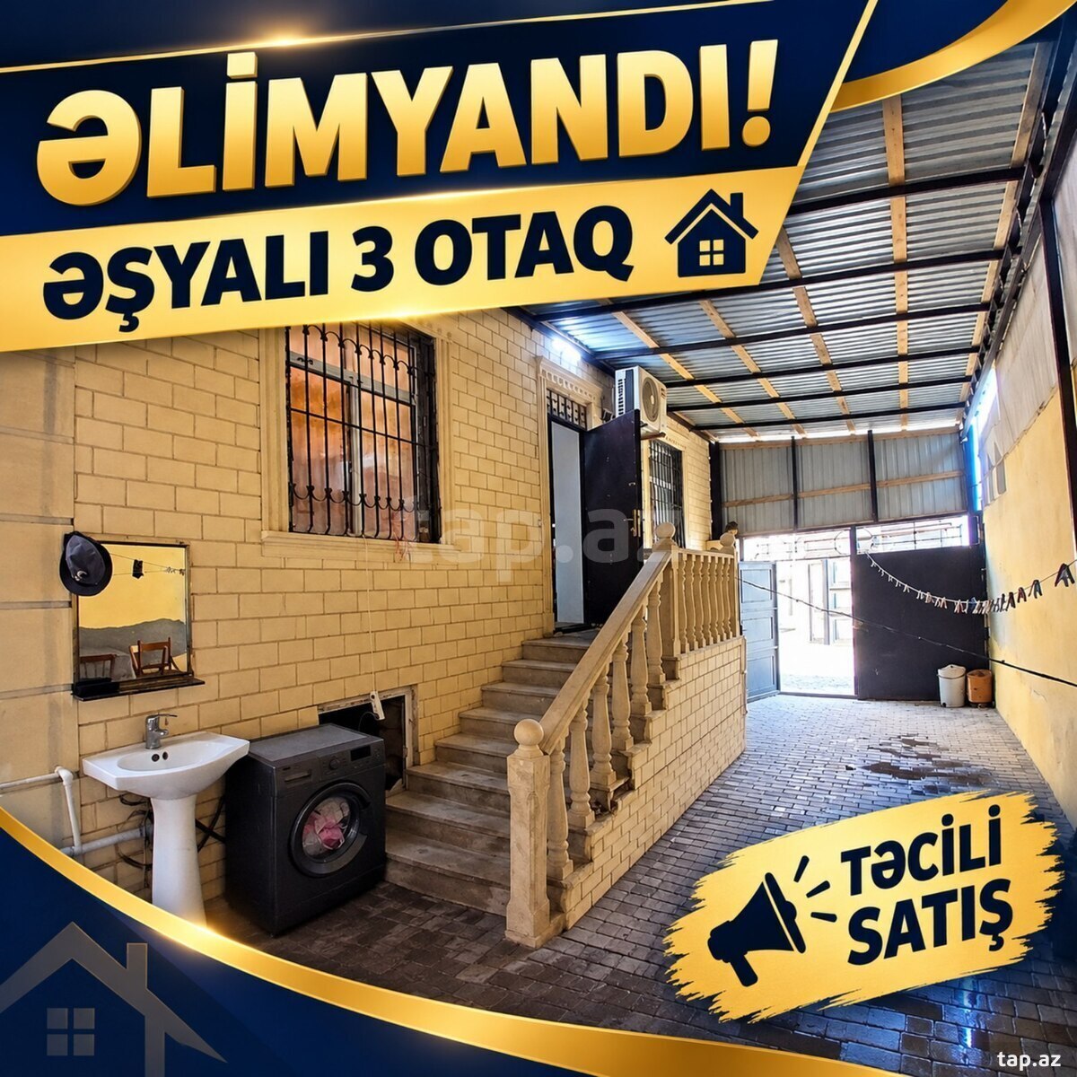 3-room private house for sale, Baku